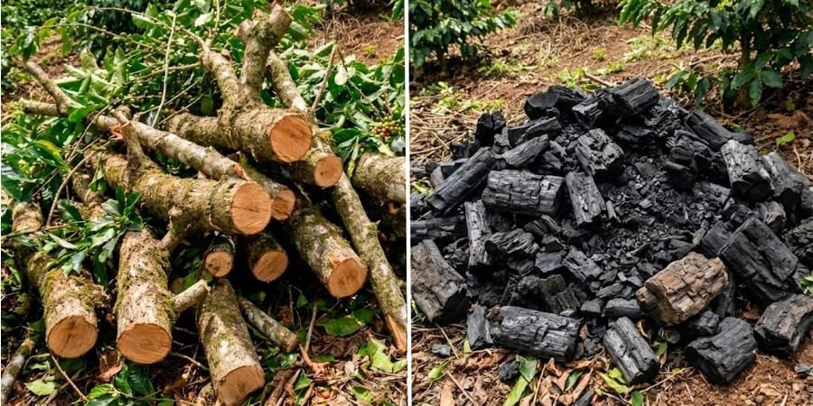 Zoca de cafetal-Biochar